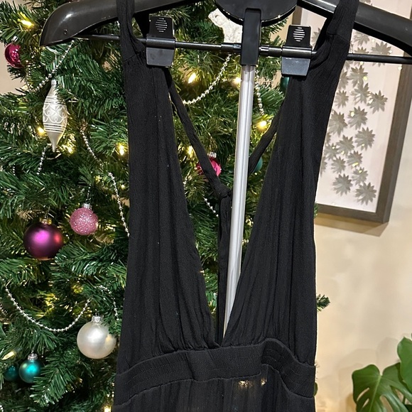 *LULUS* Black Convertible Halter Tie Ankle Cuff Jumpsuit Size Large - Picture 5 of 9